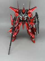 　1/100 RE/100 AMX-107R リバウ　改修 塗装済 ガンプラ　完成品　メタルビルド風　キャンディー塗装　_画像10