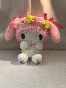 【正規品】SANRIO フラワーリボン　マイメロディ　ぬいぐるみ ナカジマ　中古美品　#y-5622