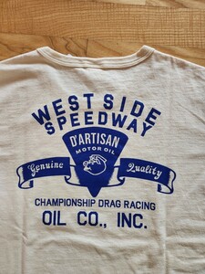 　送料込★STUDIO D'ARTISAN　ステュディオダルチザン　8129B プリントロングスリーブTシャツ　WEST SIDE SPEED WAY ベージュ　XL