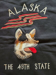  новый продукт включая доставку * Tailor Восток TT69300 SUKA CREW SWEAT EMBROIDERED ALASKA ska футболка вышивка хаски собака черный M