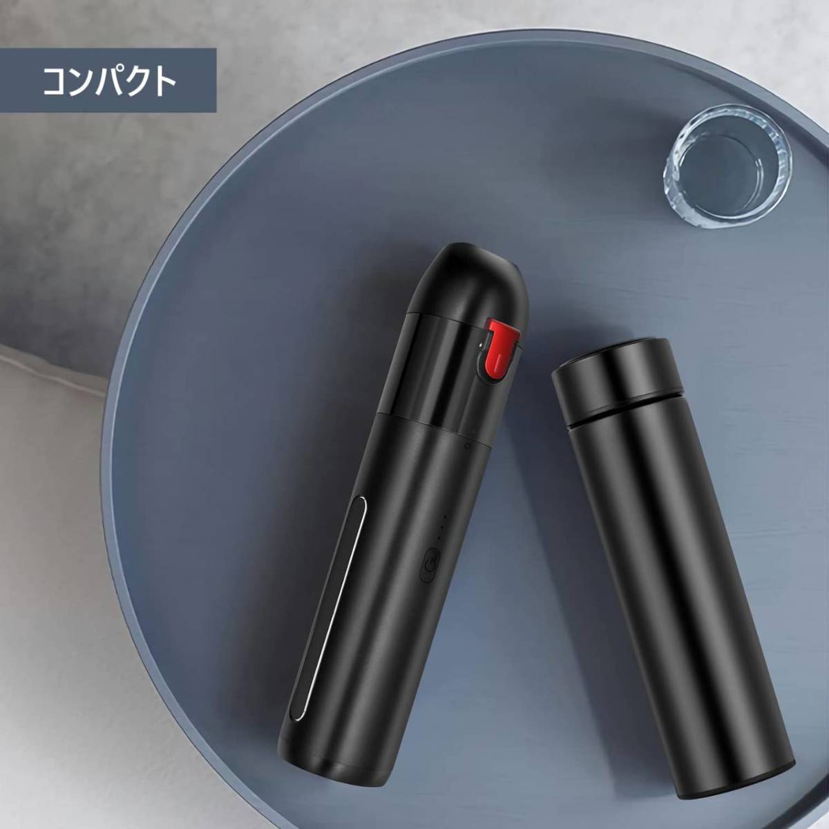 パワフルな吸引力を持つコンパクトコードレス掃除機 LEDライト付き