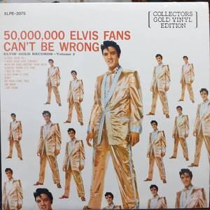 美品 限定 金色レコード！カナダRCA盤LP！Elvis Presley / 50,000,000 Elvis Fans Can't Be Wrong 1978年 XLPE-2075 Gold Records Volume 3