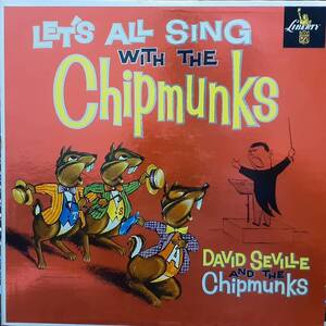 美品 レア赤盤 米LIBERTYオリジLP 深溝MONO！David Seville And The Chipmunks / Let's All Sing With ～ 1959年 LRP 3132 チップマンクス