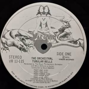 PROMO米オリジ！プロモ白ラベル Mike Oldfield / The Orchestral Tubular Bells 1975年 VIRGIN VR 13-115 マイク・オールドフィールド