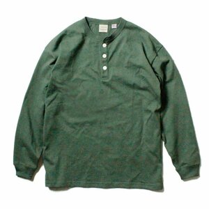 セール SALE 新品 Goodwear グッドウェア ヘンリーネック 長袖 Tシャツ ヘビーウェイト 肉厚 厚手 カーキ グリーン M アメカジ ブランド