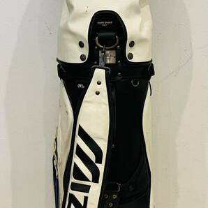 QA1152 ゴルフバッグ Mizuno Pro TOUR SPIRIT MODEL キャディーバッグ ホワイト/ブラック 検Kの画像4