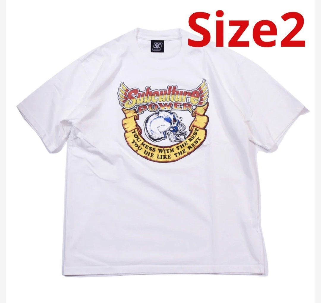 Subculture EAGLE SKULL HEAD T-SHIRT ホワイト/Size2 新品未使用