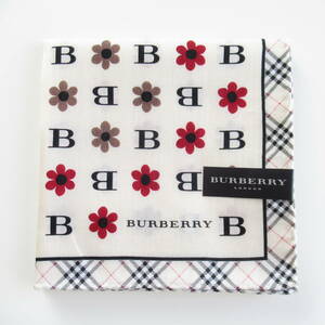 ■未使用　BURBERRY バーバリー　大判　ハンカチ　ふちチェック■