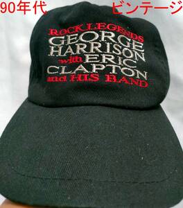 90年代 ビンテージ GEORGE HARRISON ERIC CLAPTON CAP オフィシャル ツアー