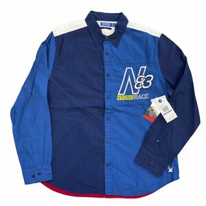 新品 Dead Stock NAUTICA BLUE SAIL ボタン シャツ XL マルチカラー 長袖 シャツ ロゴ 刺繍 ノーティカ セーリング