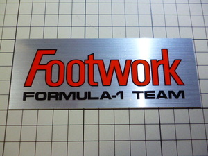 正規品 Footwork FORMULA-1 TEAM ステッカー (128×50mm) フットワーク フォーミュラ ワン チーム