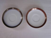 大倉陶園　ゴールドウイング　ティー碗皿（カップ＆ソーサー）　瑠璃とマロン　ペアー_画像9