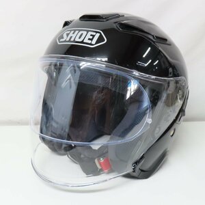 【中古美品】SHOEI ショウエイ J-Cruise2 Jクルーズ2 ジェットヘルメット Mサイズ ブラック バイク 二輪 オートバイ スクーター バイザー