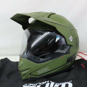 【美品】WINS ウインズジャパン X-ROAD2 COMBAT オフロード フルフェイスヘルメット Mサイズ バイク 二輪 オートバイ 人気 コンバット