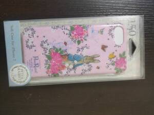  unused Peter Rabbit iPhone7 soft case cover floral print on goods creel to rear spoiler ta- pink g Le Mans ti-z