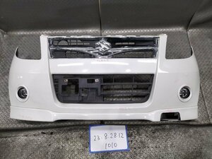 ★MK21S スズキ　パレット T　平成20年　純正　フロントバンパー Fバンパー　フォグ スポイラー付　Z7T パールホワイト 白★