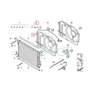 BMW MINI R50 R52 R53 ラジエーター ブロアファン 電動ファン レジスター(リペア用) 17117541092 17107529272 出荷締切18時の画像5