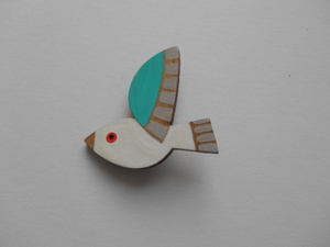  BVLGARY a brooch wooden bird 119