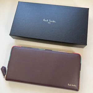 ポールスミス Paul Smith ラウンドファスナー長財布 P517 アーティストストライプポップ