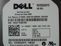 ▼Western Digital WD RE3/WD2502ABYS 250G SATA300/7.2K/16M/DELL H962F (IH970S)_画像4