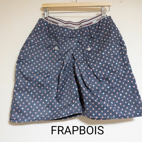 美品●フラップボイス●FRAPBOIS●ハーフパンツ●ショートパンツ●XL ●ドット柄●ユニセックス●グレー●ピンク