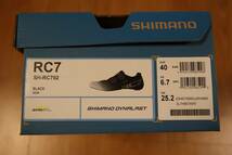 【美品】SHIMANO SH-RC702 ノーマルラスト EU40 25.2cm 黒 シマノ RC702 ロードバイク SPD-SL シューズ BOA _画像8