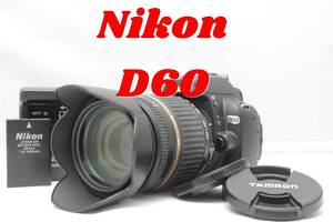 1円スタート！ Nikon D60 レンズキット　TAMRON18-250mm　高倍率ズーム　ニコン　タムロン　ズームレンズ　1円　1スタ