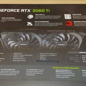 送料無料 通電確認のみ MSI GeForce RTX 3060 Ti VENTUS 2X 8G OCV1 LHRの画像5