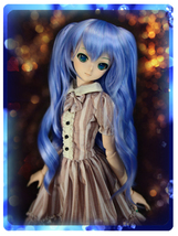 ●ドールウィッグ*プレミアムツインカール*あじさい色*9～9.5インチ（MDD DD SD SmartDollなど）●doll wig*dollwig●_画像4