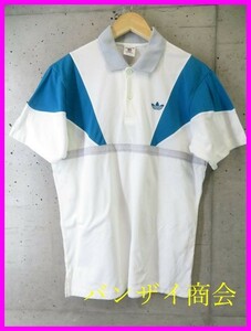 【送料300円可】006c2◆80s 90sヴィンテージ◆adidas ATP アディダス 半袖ポロシャツ O/テニス/ジャージジャケット/デサント/オールド古着