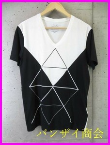 【送料300円可】4011c39◆良品です◆ARMANI EXCHANGE アルマーニ エクスチェンジ 半袖Tシャツ カットソー L/ジョルジオ/ジャケット/メンズ