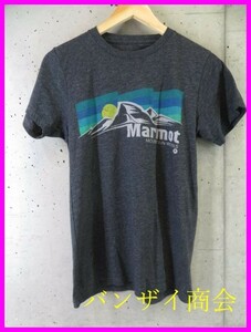 【送料300円可】5121c16◆美品です◆吸汗速乾◆Marmot マーモット 半袖Tシャツ S/アウトドア/カットソー/ジャケット/ブルゾン/メンズ/男性