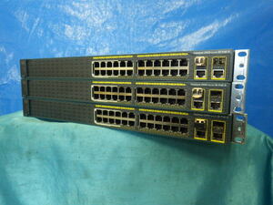 ☆3台セット！シスコ/CISCO 2960 Series SI PoE-8！「WS-C2960-24LC-S V06」！(KK1-912)☆