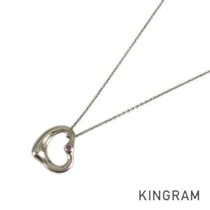  Tiffany necklace Sv925 pink sapphire rng[ used ]