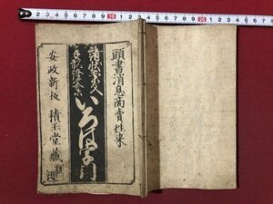 ｍ〇〇　頭書消息商売往来　安政新板　諸状案文手形証文集　いろは字門　　和本　古書　/E32