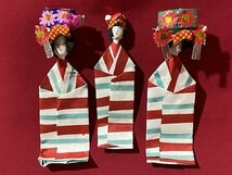 ｃ〇**　松江 姉様　紙人形　松崎せい 作　箱サイズ約11×17×4㎝　民芸品　おみやげ　飾り　/　B23上_画像1