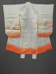  женщина . один . длинное нижнее кимоно [A21235] журавль длина 91cm длина рукава 43cm длина рукава 55cm японская одежда костюм переделка б/у одежда утилизация кимоно 