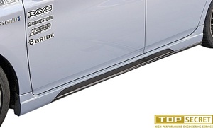 【M's】TOYOTA 前期 30系 プリウス ZVW30 (2009y-2011y) TOP SECRET サイドステップ 左右 FRP トップシークレット エアロ パーツ 正規