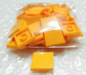 50個　2×2　ブライトオレンジ　タイル　　LEGO　レゴ　未組み立て　未使用　パーツ　部品