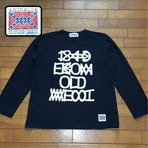 ★【 WISHBONES 】★ 日本製 プリント ロンT長袖Tシャツ ★サイズS程度★i852