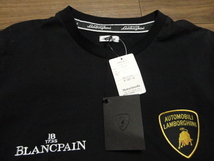 新品　ランボルギーニ(lamborghini)　BLANCPAIN　Tシャツ　半袖　黒　白　サイズL_画像2