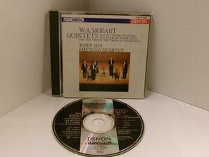 ▲CD ヨセフ・スーク スメタナ四重奏団 / MOZART モーツァルト弦楽五重奏曲第2・6番 国内盤 DENON 33C37-7966◇r50909