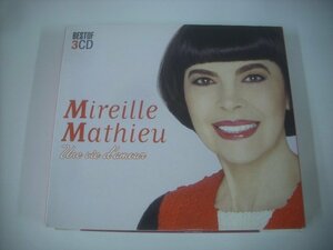 ■ デジパック3CD 　MIREILLE MATHIEU ミレイユ・マチュー / UNE VIE D'AMOUR 永遠の愛 ドイツ盤 SONY MUSIC 88843097852 ◇r50926