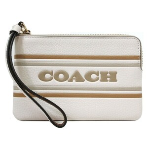 コーチ ポーチ COACH ロゴ ストライプ付き コーナージップリストレット L字 CH311 IMCAH レディース 