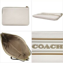 コーチ ポーチ COACH ロゴ ストライプ付き コーナージップリストレット L字 CH311 IMCAH レディース _画像2