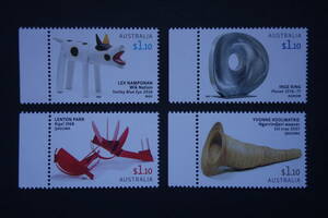  foreign stamp : Australia stamp [ Australia. present-day sculpture ] 4 kind . unused 