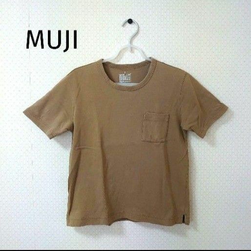 MUJI　無印良品　コットン　無地　ポケット　Ｔシャツ　クルーネック