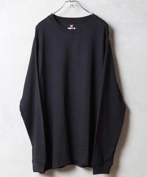 Hanes ヘインズ ビーフィーロングＴシャツ 黒　　 XXL　H5186L　ロンＴ