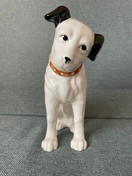 【昭和レトロ】　Victor 犬の置物　ビクター犬　ニッパー　 陶器　〈非売品・美品〉