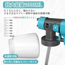 コードレススプレーガン 電動スプレーガン 18V コードレス 電気塗料噴霧器 塗装機 小型 2.6Ahバッテリー 電動スプレー_画像6